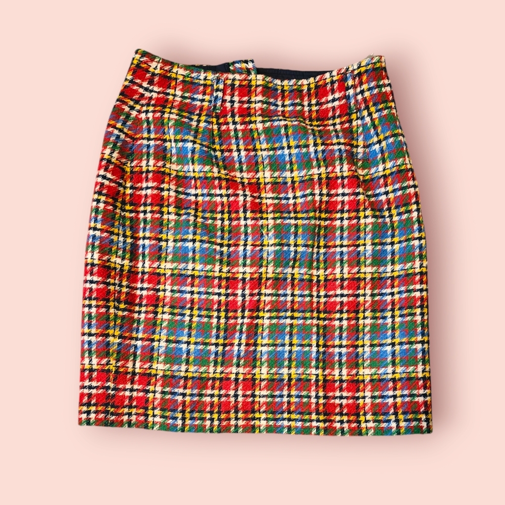 Size 10 Vintage 1990s Tweed Lined Tweed Pencil Skirt Lizwear
